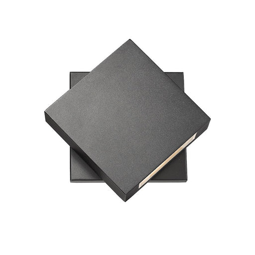 Z-Lite 1 Light Quadrate 9" Outdoor Wall Sconce, Black - 573S-BK-LED