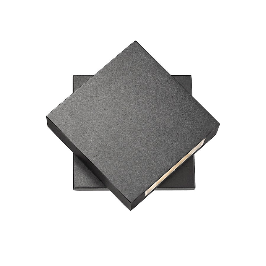 Z-Lite 1 Light Quadrate 9" Outdoor Wall Sconce, Black - 573S-BK-LED