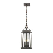 Z-Lite Millworks 2 Light Outdoor Chain Ceiling Light, Bronze/Clear - 574CHM-ORB