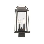 Z-Lite Millworks 2 Light Outdoor Post Mount, Bronze/Clear Beveled - 574PHMS-ORB