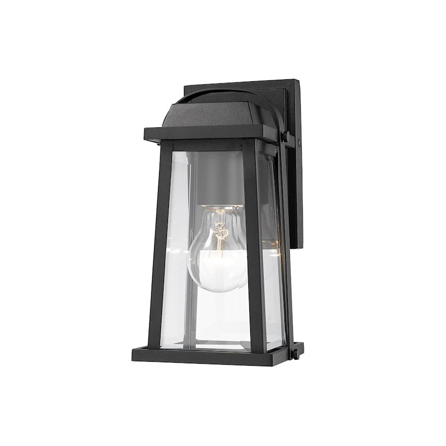 Z-Lite 1 Light Millworks 5" Outdoor Wall Sconce, Black - 574S-BK