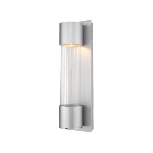 Z-Lite 1 Light Striate 17" Outdoor Wall Sconce, Silver - 575S-SL-LED