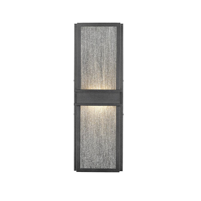 Z-Lite Eclipse 2 Light Outdoor Wall Sconce, Black/Seedy