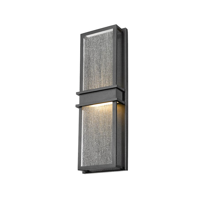 Z-Lite Eclipse 2 Light Outdoor Wall Sconce, Black/Seedy