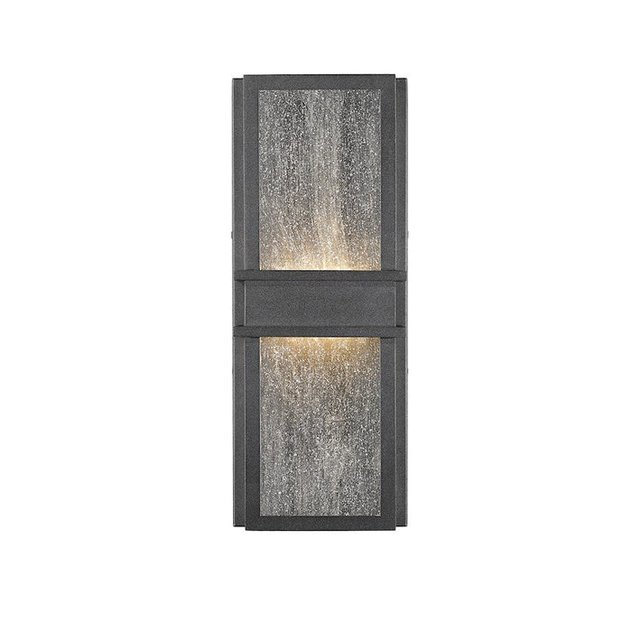 Z-Lite Eclipse 2 Light Outdoor Wall Sconce, Black/Seedy