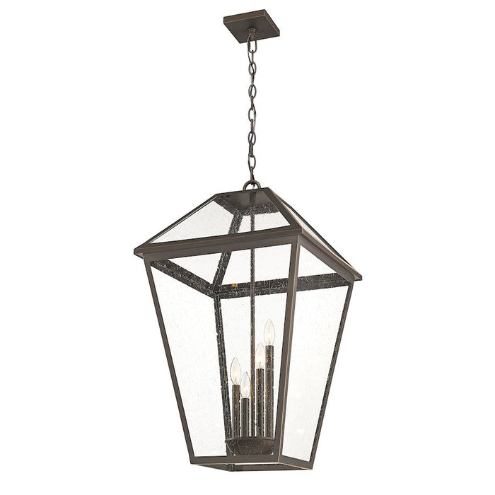 Z-Lite Talbot 4 Light Outdoor Chain Mount Ceiling, Bronze/Seedy