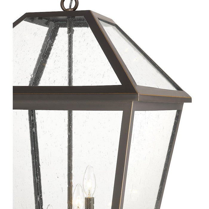 Z-Lite Talbot 4 Light Outdoor Chain Mount Ceiling, Bronze/Seedy