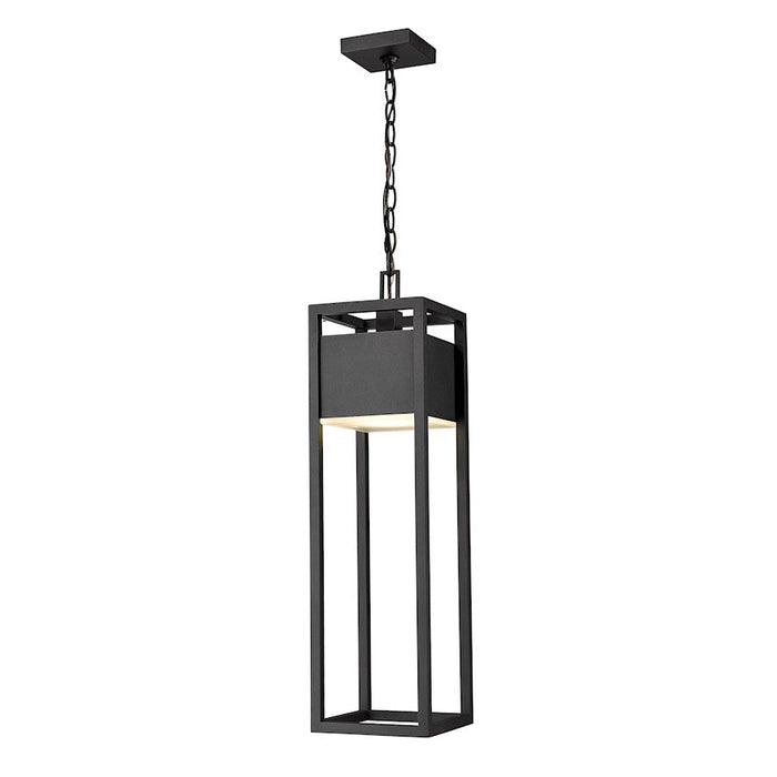 Z-Lite Barwick 1 Light 27" Outdoor Chain Mount Ceiling, Black - 585CHB-BK-LED