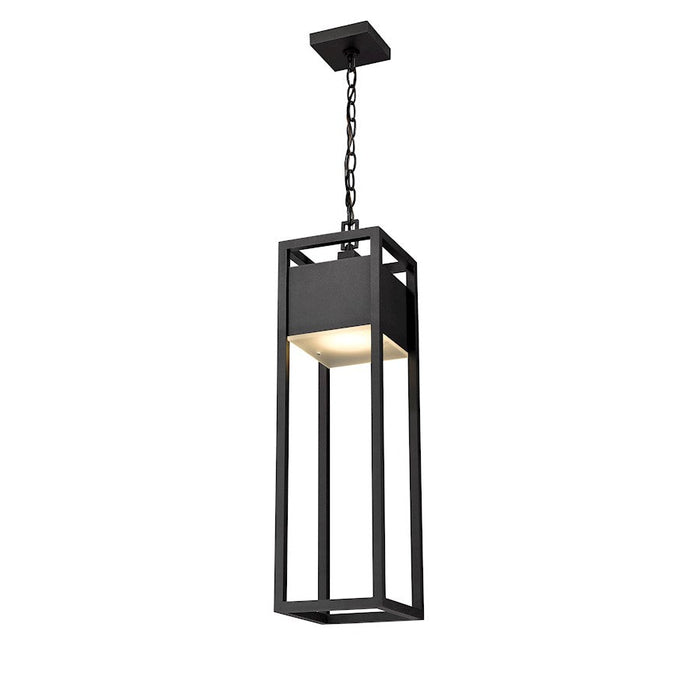 Z-Lite Barwick 1 Light 27" Outdoor Chain Mount Ceiling, Black