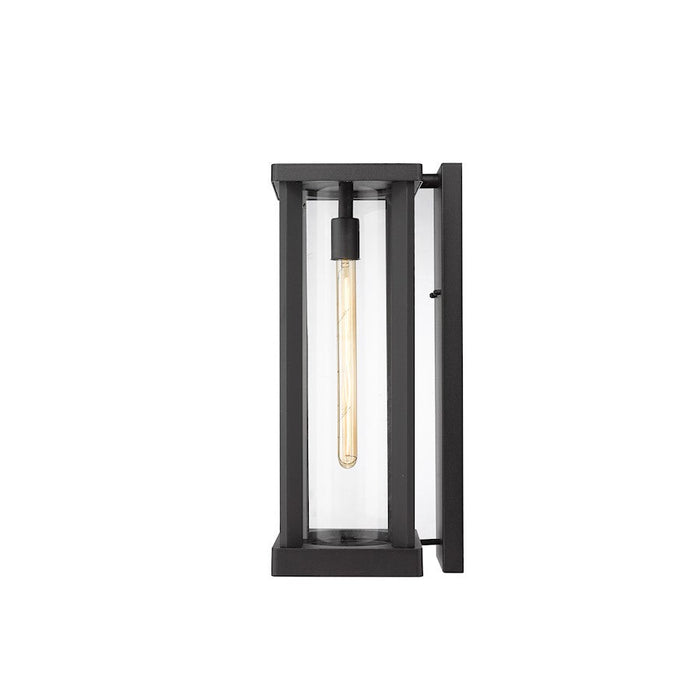 Z-Lite Glenwood 1 Light Outdoor Wall Sconce, Black, Clear