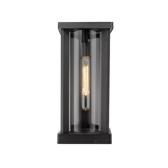 Z-Lite Glenwood 1 Light Outdoor Wall Sconce, Black, Clear