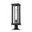 Z-Lite Glenwood 1 Light 22" Pier Mount, Black, Clear - 586PHBR-533PM-BK