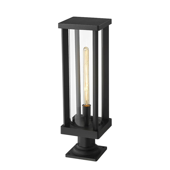 Z-Lite Glenwood 1 Light Outdoor Pier Mount, Black