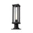 Z-Lite Glenwood 1 Light 7.5" Outdoor Pier Mount, Black, Clear - 586PHMR-533PM-BK