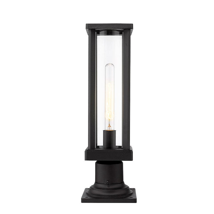 Z-Lite Glenwood 1 Light Outdoor Pier Mount, Black