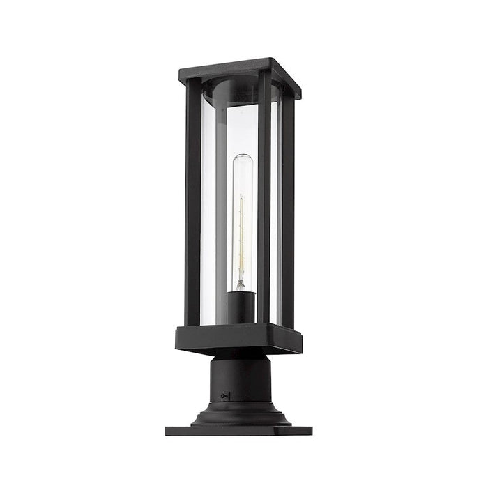 Z-Lite Glenwood 1 Light Outdoor Pier Mount, Black