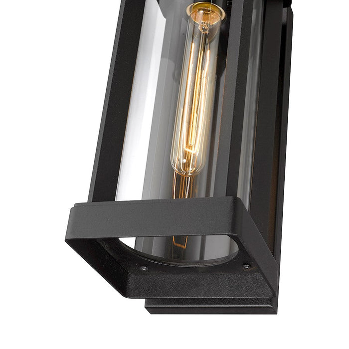 Z-Lite Glenwood 1 Light Outdoor Wall Sconce, Black, Clear