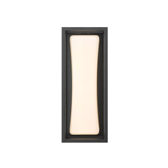 Z-Lite Baden 1 Light Outdoor Wall Sconce in Black/White