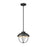 Z-Lite Ansel 1 Light Outdoor Pendant in Black/Black - 590P-BK