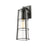 Z-Lite Helix 1 Light Outdoor Wall Sconce in Black/Clear Seedy