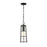 Z-Lite Helix 1 Light Outdoor Ceiling Mount, Black/Clear Seedy