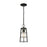 Z-Lite Helix 1 Light 13" Outdoor Ceiling Mount, Black/Clear Seedy - 591CHM-BK