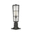 Z-Lite Helix 1 Light 21" Outdoor Pier Mount, Black/Clear Seedy - 591PHB-533PM-BK