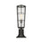 Z-Lite Helix 1 Light Outdoor Pier Mount, Black/Clear Seedy