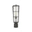 Z-Lite Helix 1 Lt 19" Outdoor Post Mount Fixture, Black/Clear Seedy - 591PHB-BK