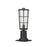 Z-Lite Helix 1 Light 17" Outdoor Pier Mount, Black/Clear Seedy - 591PHM-533PM-BK