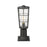 Z-Lite Helix 1 Light Outdoor Pier Mount, Black/Clear Seedy