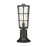 Z-Lite Helix 1 Light 18" Outdoor Pier Mount, Black/Clear Seedy - 591PHM-553PM-BK