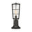 Z-Lite Helix 1 Light Outdoor Pier Mount, Black/Clear Seedy