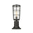 Z-Lite Helix 1 Light Outdoor Pier Mount, Black/Clear Seedy