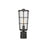 Z-Lite Helix 1 Lt 15" Outdoor Post Mount Fixture, Black/Clear Seedy - 591PHM-BK