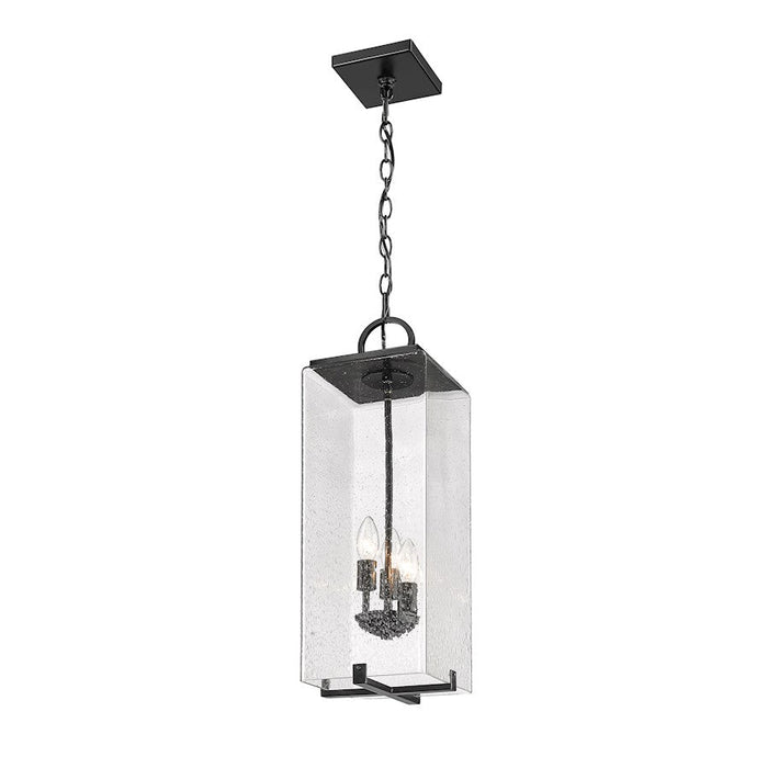 Z-Lite Sana 3 Light Outdoor Chain Mount Ceiling, Black