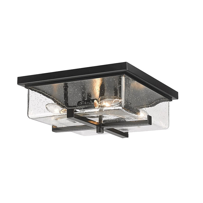 Z-Lite Sana 4 Light Outdoor Flush Ceiling Mount, Black