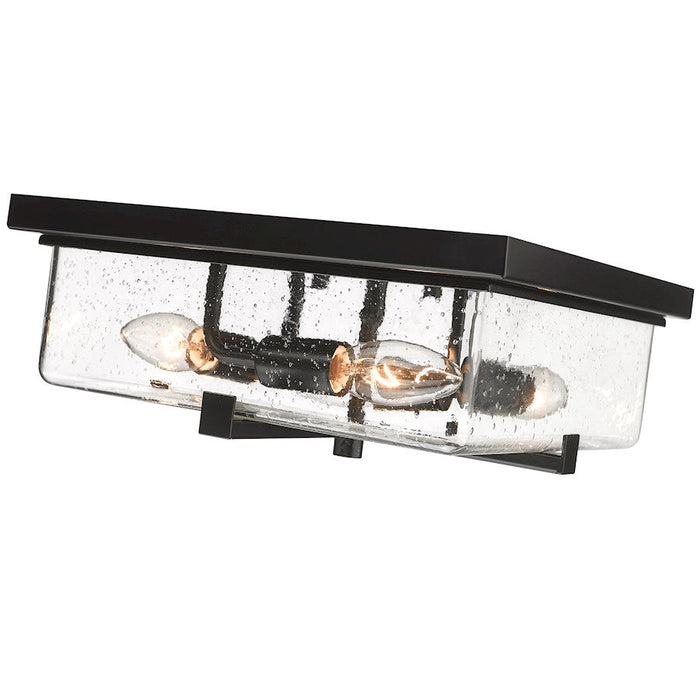 Z-Lite Sana 4 Light Outdoor Flush Ceiling Mount, Black