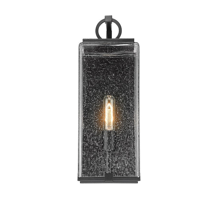 Z-Lite Sana 1 Light Outdoor Wall Sconce, Black/Seedy