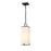 Z-Lite Sana 1 Light Outdoor Chain Mount Ceiling, Black/White Opal