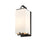 Z-Lite Sana 1 Light 18.5" Outdoor Wall Sconce, Black/White Opal