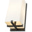 Z-Lite Sana 1 Light 18.5" Outdoor Wall Sconce, Black/White Opal