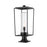 Z-Lite Sheridan 1 Light Outdoor Pier Mount/SQ, Black/Seedy - 594PHBR-533PM-BK