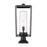 Z-Lite Sheridan 1 Light Outdoor Pier Mount, Black/Seedy