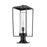 Z-Lite Sheridan 1 Light Outdoor Pier Mount, Black/Seedy