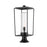 Z-Lite Sheridan 1 Light Outdoor Pier Mount/Round, Black/Seedy - 594PHBR-553PM-BK