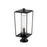 Z-Lite Sheridan 1 Light Outdoor Pier Mount, Black/Seedy