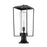 Z-Lite Sheridan 1 Light Outdoor Pier Mount, Black/Seedy