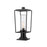 Z-Lite Sheridan 1 Light 19.50" Outdoor Pier Mt, SQ, BK/Seedy - 594PHMR-533PM-BK