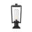 Z-Lite Sheridan 1 Light Outdoor Pier Mt, Round, BK/Seed